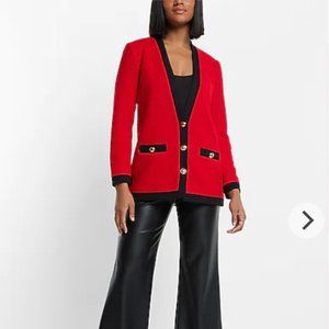 NWT Tipped Tweed Novelty Button Blazer - size XS & XL